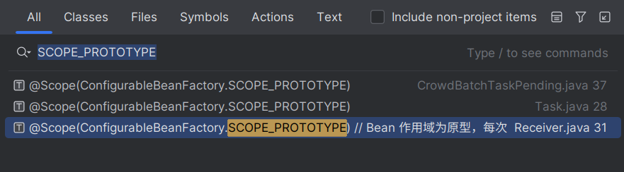 作用域为原型的类